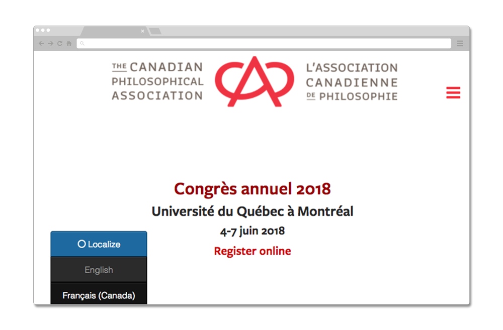 ACPA website using localize for their french translation.